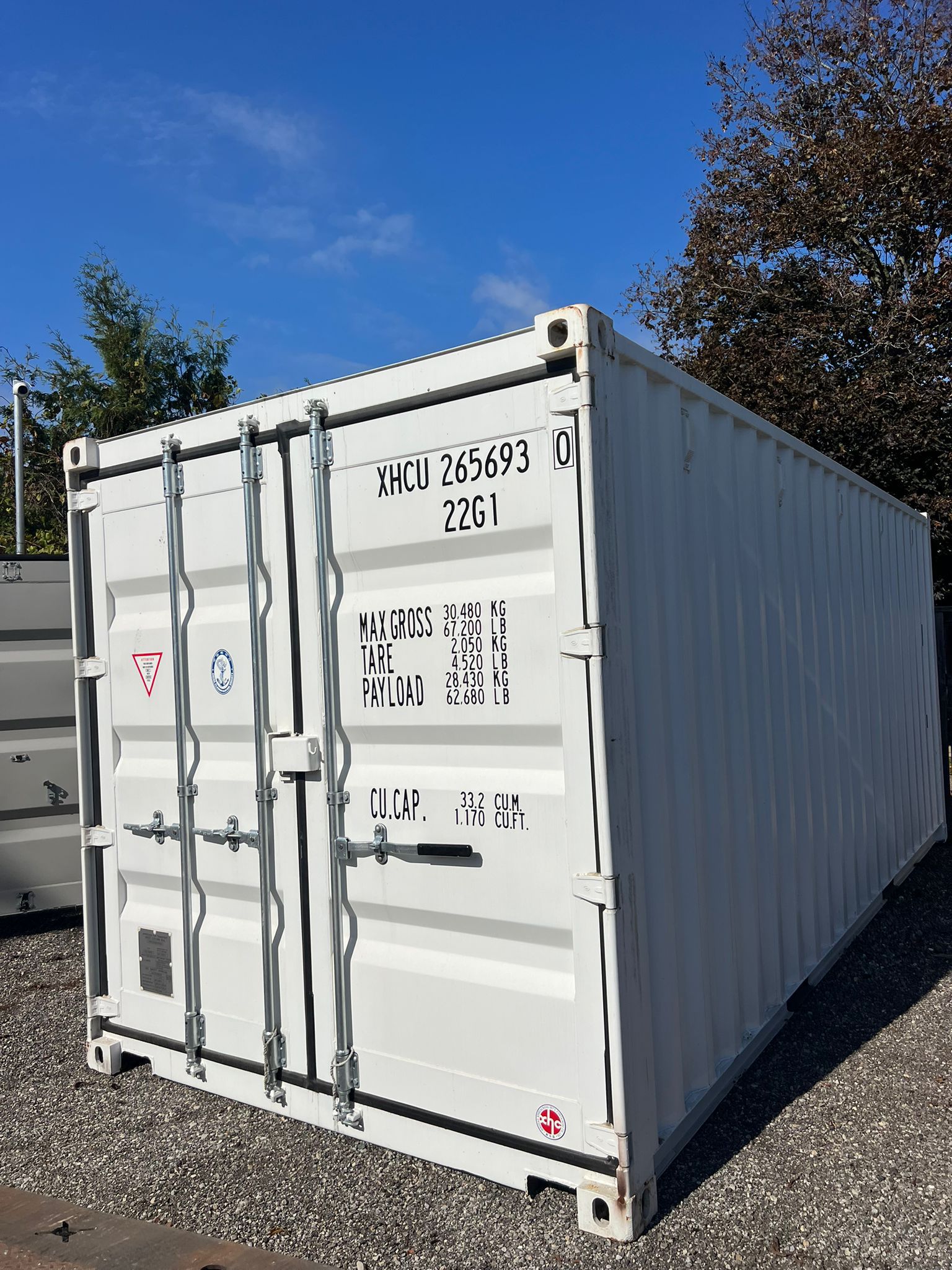 20ft new one-trip container in white